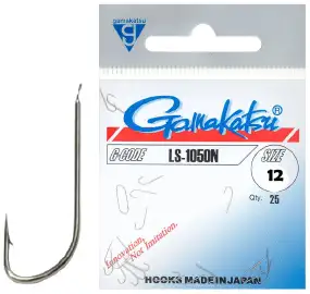 Крючок Gamakatsu LS-1050N №22 (25шт/уп) ц:nickel