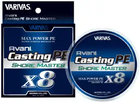 Шнур Varivas Avani Casting PE Max Power X8 Shore Master 200m (белый) #1.5 28.6lb/12.97kg