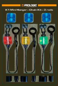 Набор свингеров Prologic K1 Mini Hanger - Chain Kits 3 rod red/yellow/green/blue