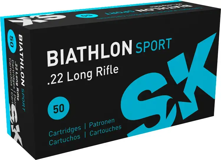 Патрон SK Biathlon Sport кал.22 LR пуля 2,59 г/ 40 гран. Нач. скорость 337 м/с.