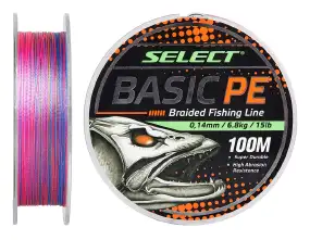 Шнур Select Basic PE Multicolor 100m 0.08mm 8lb/4kg