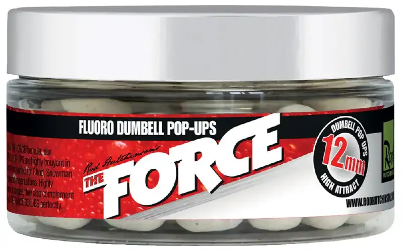 Бойлы Rod Hutchinson The Force Fluoro Dumbell Pop Ups 12mm