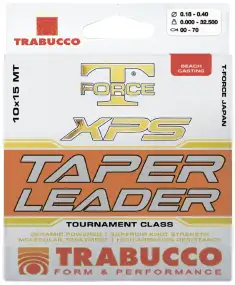 Шоклідер Trabucco T-Force Taper Leader 15m 0.23-0.57mm 6.95-32.50kg (10шт)