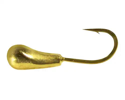 Мормышка вольфрамовая Shark Ломанный башмак 0,3г диам. 2,5 мм крючок D18 гальваника ц:золото