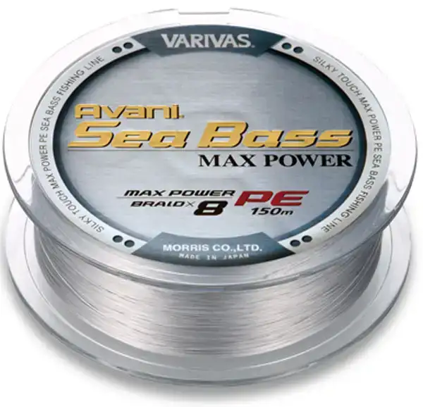 Шнур Varivas New Avani Sea Bass Max Power PE 150m (серый) #1.2/0.185mm 24.1lb/10.8kg