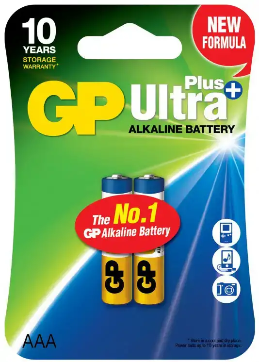 Батарейка GP AAA (LR03) Ultra Plus Alkaline 2 шт
