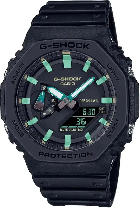 Годинник Casio GA-2100RC-1AER G-Shock. Чорний