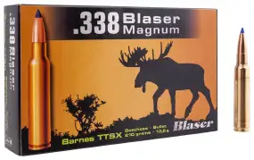 Патрон Blaser Barnes TTSX кал .338 Blaser Magnum масса пули - 13,65 грамм / 210 гран.