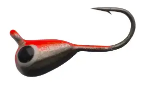 Мормишка вольфрамова Shark Крапля з вушком 0,267г діам. 2,5 мм гачок D18 к: червоно-чорний з к:червоно-чорний