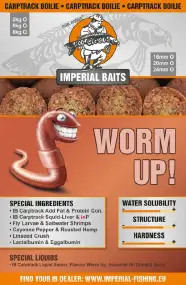Бойли Imperial Baits Carptrack Worm Up Boilie 24мм 2кг