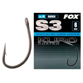 Крючок Fox. S3 Kuro size 4 с бородкой