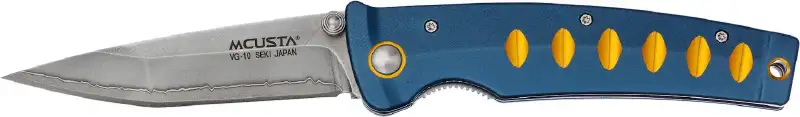 Нож Mcusta Katana. Синий/желтый