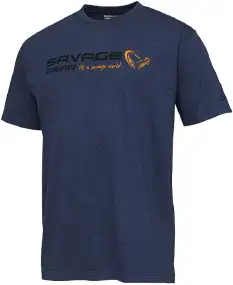 Футболка Savage Gear Signature Logo T-Shirt XL Blue melange