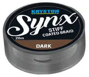 Поводковый материал Kryston Synx Stiff Coated Braid 20m 30lb ц:dark silt