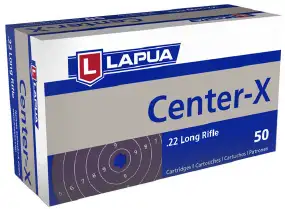 Патрон Lapua Center-X кал.22 LR куля 2,59 г/ 40 гран. Поч. швидкість 327 м/с.