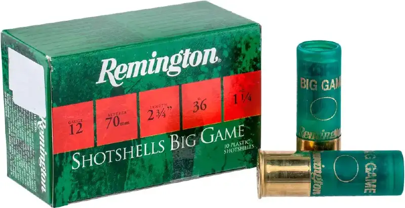 Патрон Remington Big Game кал.12/70 дріб №0 (4,3 мм) наважка 36 грам/ 1 ¼ унції.