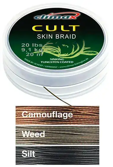Поводковый материал Climax Cult Skin Braid 15m (green brown) 30lb