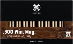Патрон RWS кал. 300 Win Mag пуля Speed Tip масса 10,7 г/165 гран