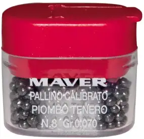 Набір грузил Maver Pallini Supercalibrati Teneri №2/0 (0.394g)