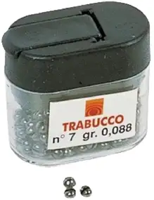 Набір грузил Trabucco Dispenser Team Master Pro Shot (дріб з прорізом) #08 0.070g (30шт/уп)