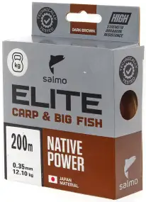 Леска Salmo Elite Carp & Big Fish 200m (корич.) 0.35mm 12.10kg