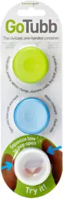 Контейнер для еды Humangear GoTubb 3-Pack. Small. Clear/Green/Blue