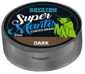 Поводковый материал Kryston Super Mantis Coated Braid 20m 35lb ц:dark silt
