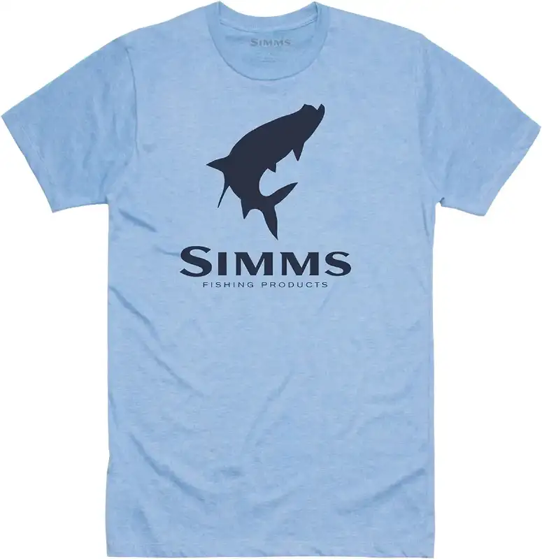 Футболка Simms Tarpon Logo T-Shirt XXL Light Blue Heather