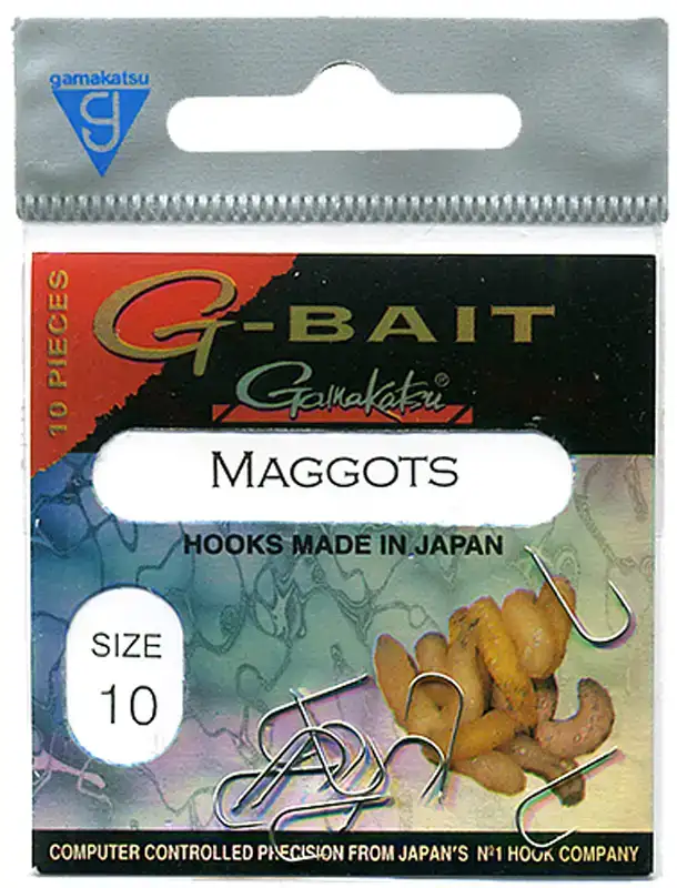 Крючок Gamakatsu G-Bait Maggots Nickel #12 (10шт/уп)