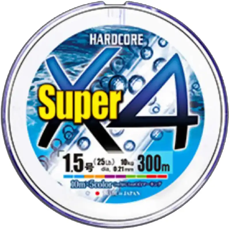 Шнур Duel Hardcore Super X4 200m #1.0/0.17mm 18lb/8.0kg к:5 color
