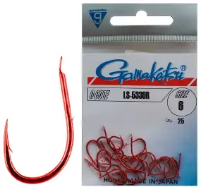 Крючок Gamakatsu LS-5330R N/L №06 (8шт/уп) ц:red
