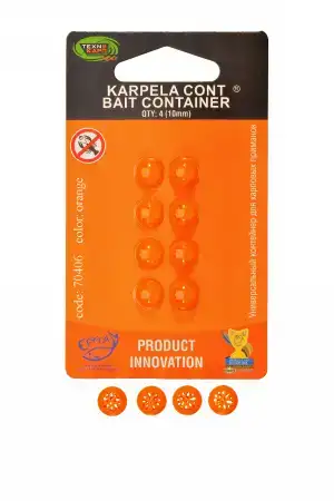 Контейнер для приманки Технокарп Karpela Cont Bait Container 10мм Оранжевый