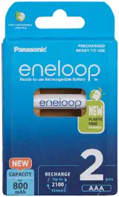 Акумуляторна батарея Panasonic Eneloop AAA 800 2BP mAh NI-MH