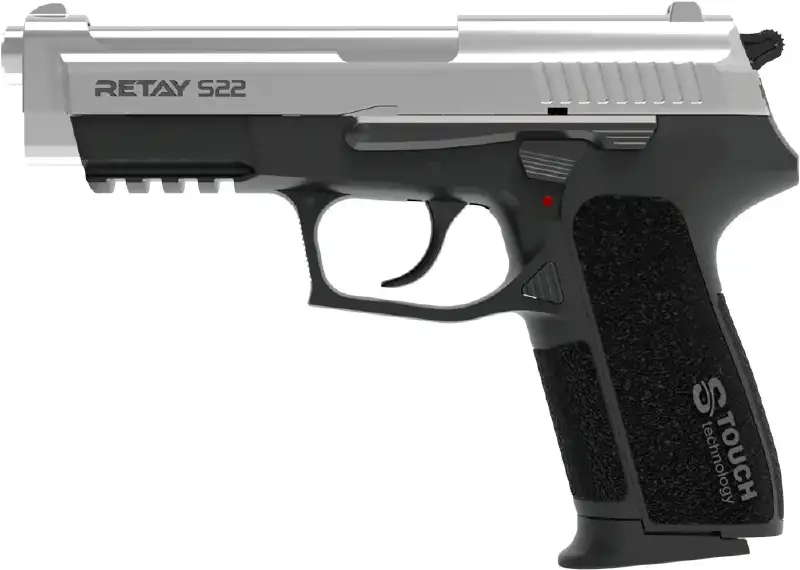Пистолет стартовый Retay S22 кал. 9 мм. Цвет - nickel.