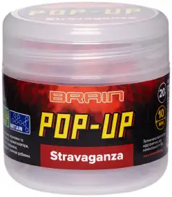 Бойлы Brain Pop-Up F1 Stravaganza (клубника с икрой) 12mm 15g
