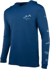 Реглан Pelagic Aquatek Hooded Fishing Shirt - Gyotaku XL Smokey Blue