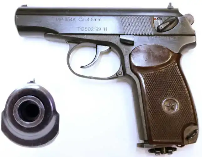 Пістолет пневматичний Baikal МР-654К (оригінальна рукоятка-оновлений)