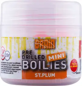 Бойлы Brain St.Plum (слива) pre drilled mini boilies 10 mm 20 gr