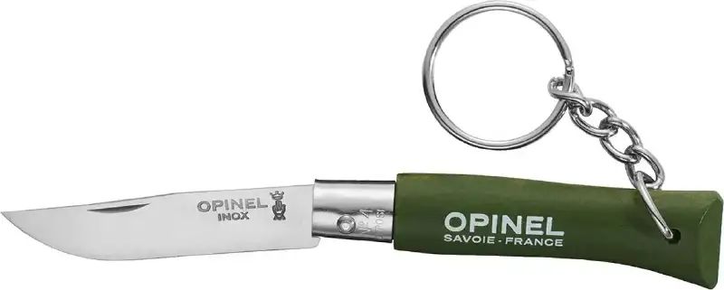 Нож Opinel Keychain №4 Inox. Цвет - темно-зеленый