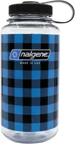 Бутылка Nalgene Wide Mouth Plaid Water Bottle 1L Blue