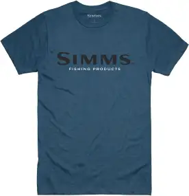 Футболка Simms Logo T-Shirt S Steel Blue Heather