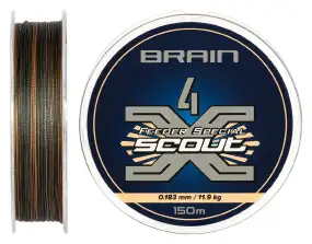 Шнур Brain Scout 4X 150m (camo) 0.183mm 11.9kg