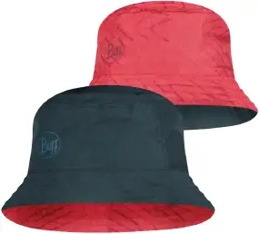 Панама Buff Travel Bucket Hat S/M Collage Red-Black