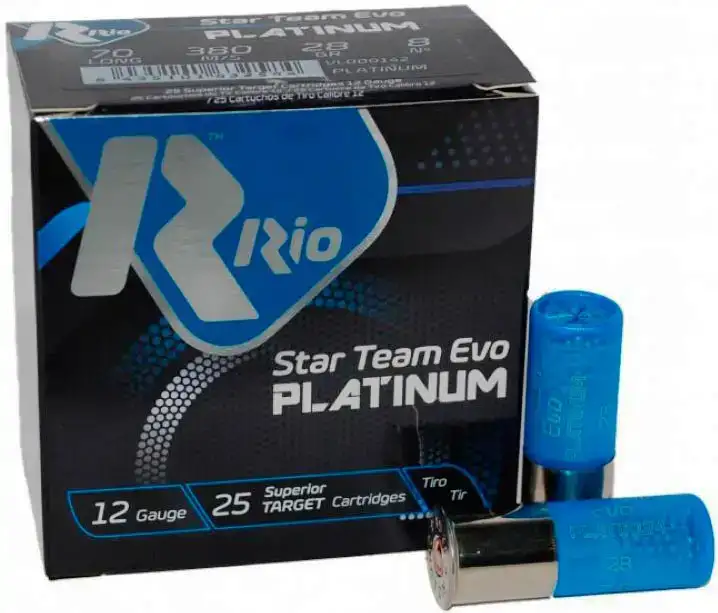 Патрон RIO Star Team EVO Platinum кал. 12/70 дробь № 8 (2,25 мм) навеска 24 г нач. скорость 380 м/с