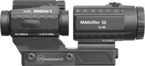Комплект оптики MAK combo: коліматор MAKdot S 1x20 та магніфер MAKnifier S3 3x на кріпленні MAKmaster Lock CS