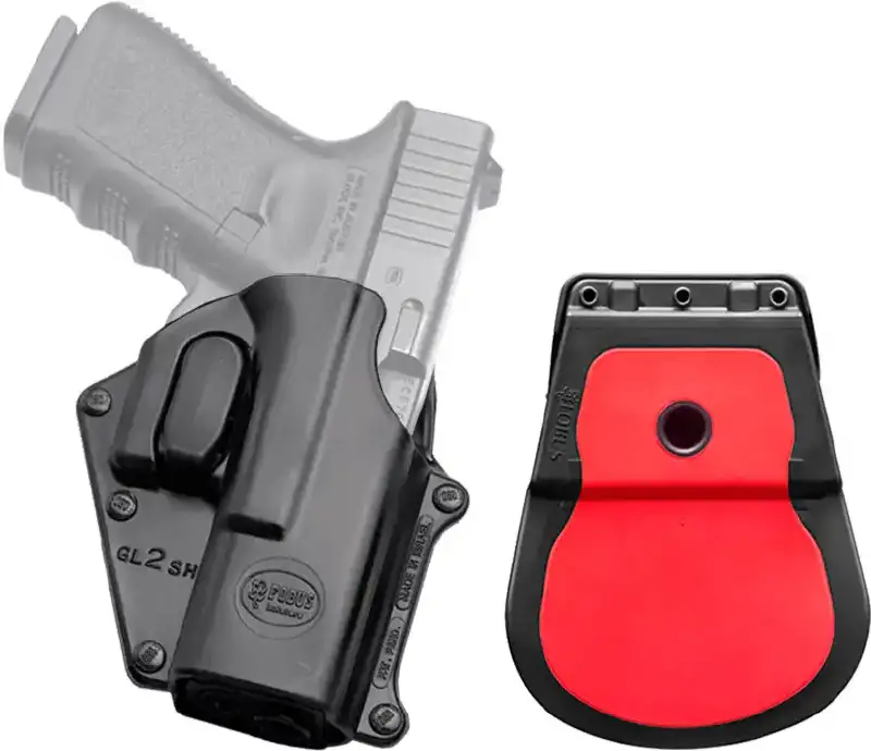 Кобура Fobus для Glock 17/19 з поясним фіксатором/кнопкою фіксації скоби спускового гачка