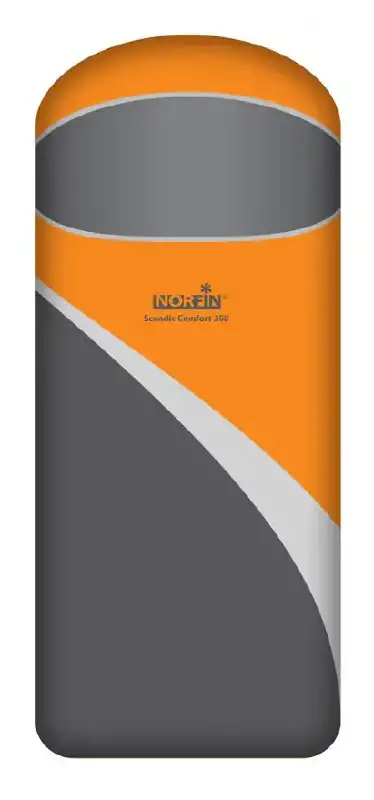 Спальный мешок Norfin Scandic Comfort 350 NS 0°- (-10°) / 220х80см / NS R ц:оранжево-серый