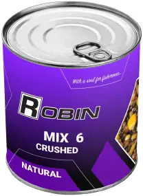 Зерновая смесь Robin Микс 6-ти Зерен Натурал Дробленая 900мл (ж/б)