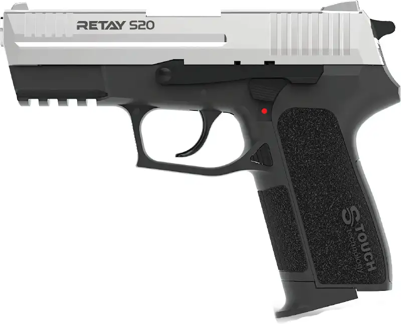 Пистолет стартовый Retay S20 кал. 9 мм. Цвет - nickel.