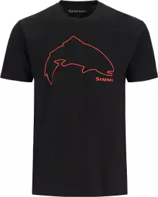 Футболка Simms Trout Outline T-Shirt XL Black